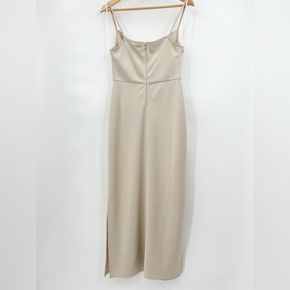 Anthropologie BHLDN Cali Satin Cowl-Neck Midi Dress Bridesmaids Dress - Picture 12 of 13